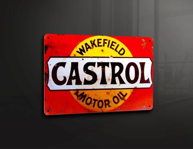 Wakefield Castrol Motor Oil Gas Gasoline Car Automotive - Metal Sign Plaque Wall Art Decor Signage