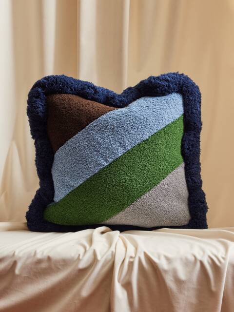 Nick Cave Boucle Pillows With Samuel & Sons Jumbo Fringe - image 1