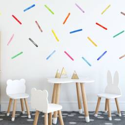 Watercolor Rainbow Sprinkle Wall Decals Playroom Nursery Decor - thumbnail 3