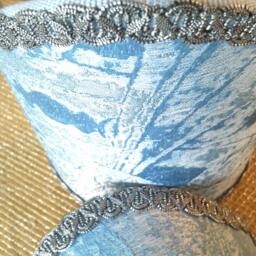 Venetian Lampshades On Rubelli Fabric - Barbarigo Celeste Pattern Handmade in Italy - thumbnail 3