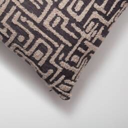 Tufted Mudcloth Pillow Cover Beige Geometric Design - 45x45 cm - thumbnail 4