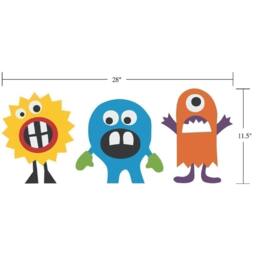 Monster Decal Vinyl Wall Art - Set Of 3 Children Decals Group 1 - thumbnail 2