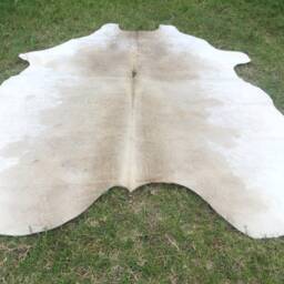 Beige Light Brown Large New Cowhide Rug Natural Hair On - 6x6 Ft Size Approx Tri-Color Brown Tones Soft Carpet Cow Hide E-B - thumbnail 3