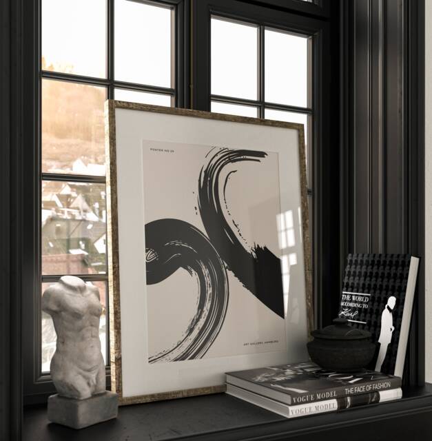 Abstract Print, Contemporary Art , Wall Home Decor Bedroom Minimal Neutral Beige, A5, A4, A3, A3+, A2 - image 1