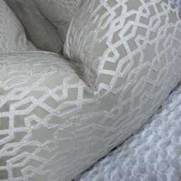Geometric Lumbar Cushion Cover, Luxury Pillow Designer Cover Sofa Bed , Champagne Prestigious Textiles Karma - thumbnail 2