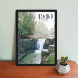 Jesmond Dene Poster - Retro Style Newcastle Travel Print - thumbnail 1