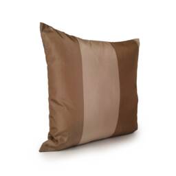 Light & Dark Tan Pillow, Striped Throw Pillow Cover, Decorative Cushion Accent Silk Blend, Home Decor - thumbnail 2