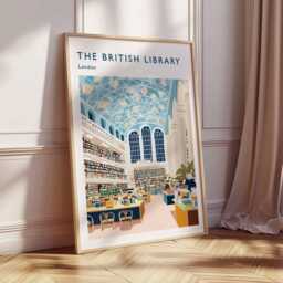 British Library Travel Poster London Landmark Wall Art - thumbnail 3