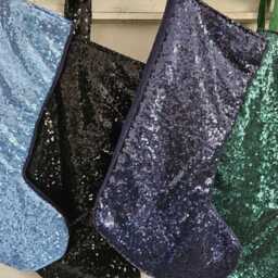 Purple Sequin Christmas Stocking Shiny Purple - thumbnail 3