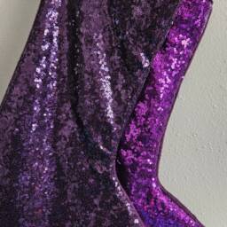 Purple Sequin Christmas Stocking Shiny Purple - thumbnail 2