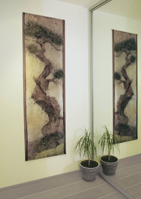 Mondern Bonsai Tapestry.wall Textile Hanging.textile Art.home Textile.wall Tapestry.art Tapestry.tree Hanging.tree Wall Hanging - image 1