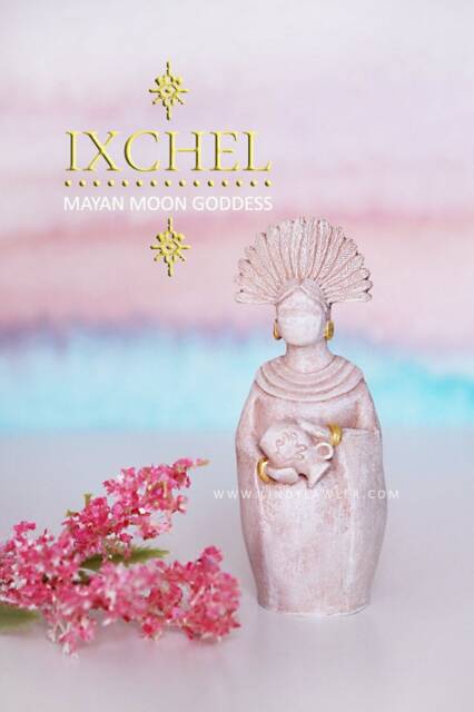Ixchel Mayan Moon Goddess Statue Fertility Altar Sculpture - image 1