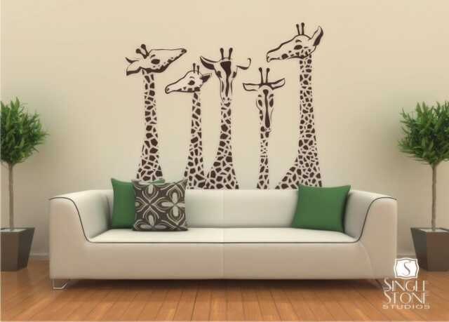 Giraffe Family Wall Decals Custom Nursery Decor - image 1