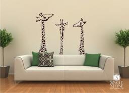 Giraffe Family Wall Decals Custom Nursery Decor - thumbnail 2