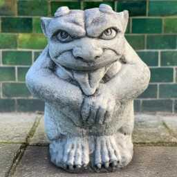 Large Gargoyle Sculpture Concrete Monster Statue Cement Demon Figure Outdoor Guardian Decor Halloween Ornament Gargoyle Lover Gift - thumbnail 1