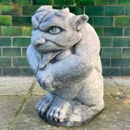 Large Gargoyle Sculpture Concrete Monster Statue Cement Demon Figure Outdoor Guardian Decor Halloween Ornament Gargoyle Lover Gift - thumbnail 3