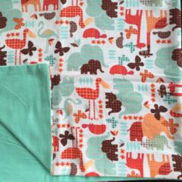 Aqua Animal Design Handmade Baby Blanket - thumbnail 1