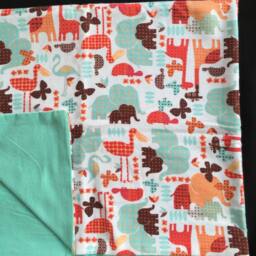 Aqua Animal Design Handmade Baby Blanket - thumbnail 2