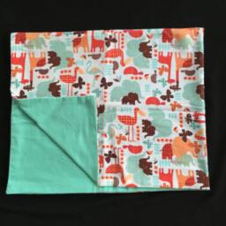 Aqua Animal Design Handmade Baby Blanket - thumbnail 4