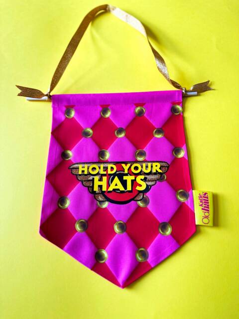 Hold Your Hats Fairground Art Steampunk Circus Fabric Wall Hanging - image 1