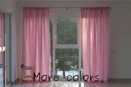 100% Organic Linen Curtain. Stonewashed Window Panel. Curtains With Hidden Tab. Curtain - thumbnail 1