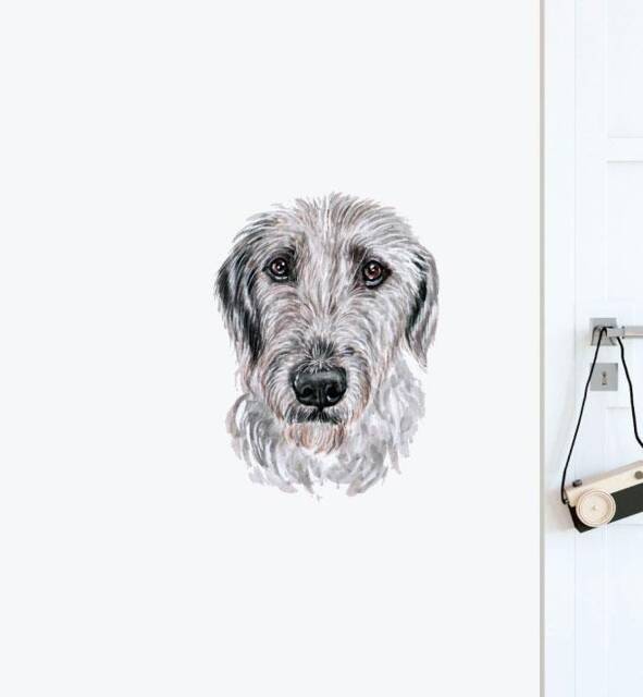 Scottish Deerhound Dog Wall Sticker Decal - Dogs & Pets Stickers, Art, Decals, Kids Animals Decals