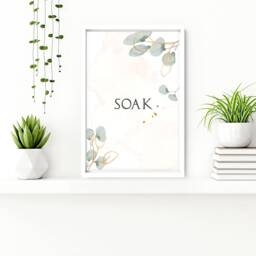 Watercolour Greenery Framed Set Of 3 Wall Art Prints For A Tropical Bathroom Home Decor, Pink Botanical Toilet Spa Decor - thumbnail 3