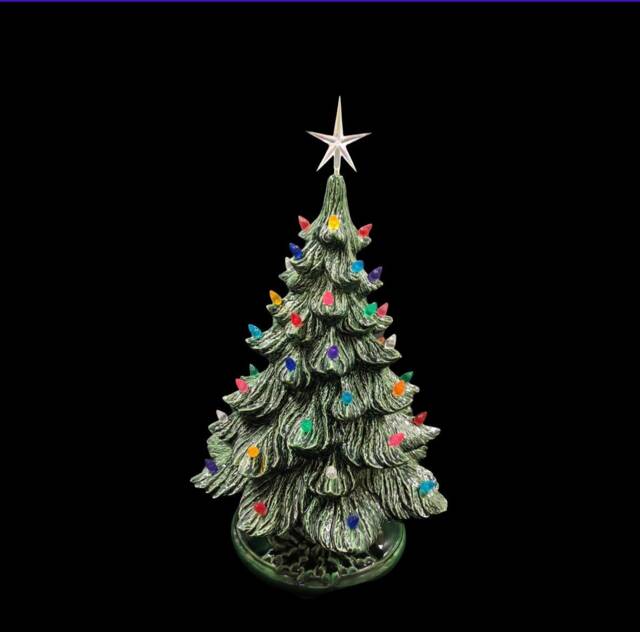 Ceramic Christmas Tree - Clear Aurora Star - image 1