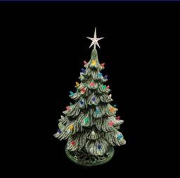 Ceramic Christmas Tree - Clear Aurora Star