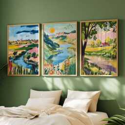 Set Of 3 Nebraska Posters, Usa Prints, Midwestern Wall Art Sets, Travel Decor, Landscapes Posters Set, Scenic Home Prints - thumbnail 2