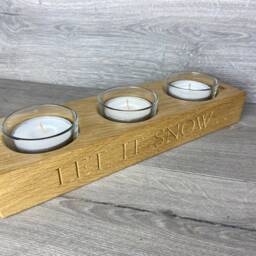 Oak Tea Light Candle Holders - thumbnail 3