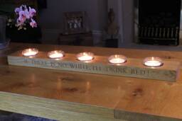 Oak Tea Light Candle Holders - thumbnail 1