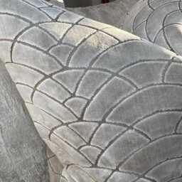 Decorative Cushion Cover, Art Deco Design Pillow Sofa Bed Silver Double Sided - Designer Velvet Fabric - thumbnail 3