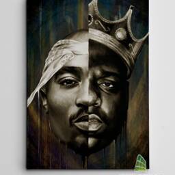 Biggie & Tupac Canvas Print Wall Art Decor Picture Music Ready To Hang -C525 - thumbnail 2