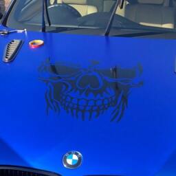 Skull Decal Car Bonnet Side Sticker Wall Art Vinyl Graphic Window Door Body Panel Van Decor Sign - thumbnail 2