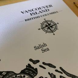 Vancouver Island Map, Bc Map, Mandalove Black & White Drawing, Wall Decoration - thumbnail 3