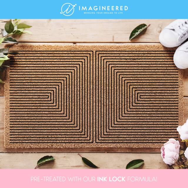 Geometric Trippy Doormat - Contemporary Art Entryway Decor Custom Accent Porch Door Mat Personalized Abstract Rug Home - image 1