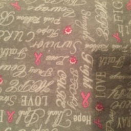 Cancer Awareness Snuggle Cotton Flannel Boomerang Pillow Case - thumbnail 2