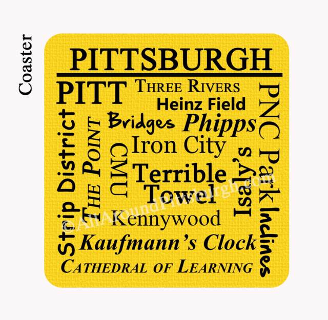 Pittsburgh Landmark Coaster Bridges, Cathedral, Terrible Towel - image 1