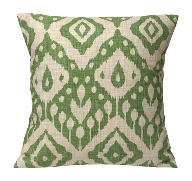 "Iliv Marrakech Emerald Green Ikat Aztec Print Cushion Cover 16"" 18" - image 1
