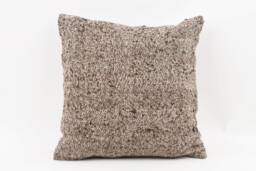 Handmade Turkish Kilim Pillow Embroidered Wool Cushion Cover - 18''x18'' - thumbnail 1