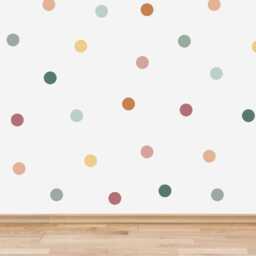 Boho Polka Dot Wall Stickers Earthy Nursery & Playroom Decor - thumbnail 3