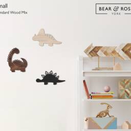 Dinosaur Wall Decor Home - Nursery - Kids Jurassic Baby Children Play Room Nature Wood - thumbnail 2