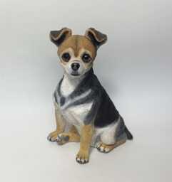 Pet Memorial Urn, Clay Sculpture, Portrait, Dog Memorial, Custom Loss Gift, Portrait - thumbnail 1