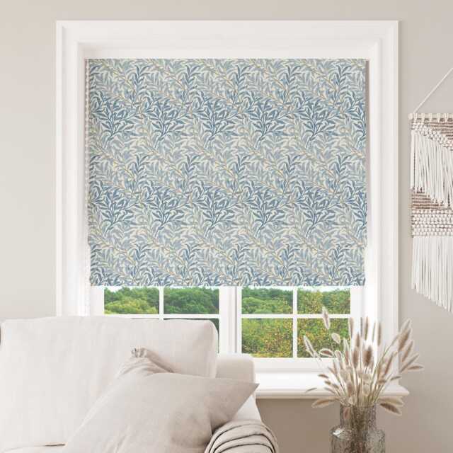 Custom Made To Measure Roman Blind Shade William Morris Willow Bough Azure Hand Crafted - image 1