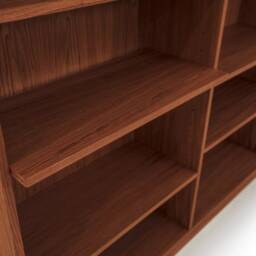 Bookcase, Bookshelf Made Of Oak Vaneer - Teak Colour Livlo T-R07 - thumbnail 4