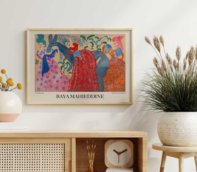 Baya Mahieddine Art Print Algerian Artist Exhibition Wall Decor - image 1