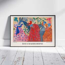 Baya Mahieddine Art Print Algerian Artist Exhibition Wall Decor - thumbnail 3