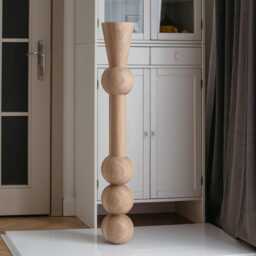 Tall Unfinished Wood Table Leg Handmade Turned Furniture Foot, 1100mm - thumbnail 3