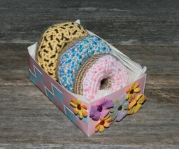 Crochet Donut - Box Set Of 3 Tea Party Food Pretend Play - thumbnail 1